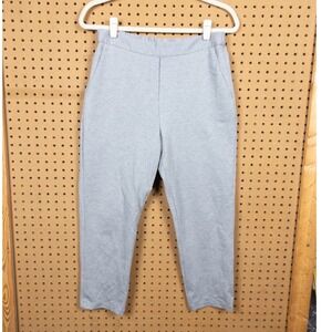 Giordano Ladies Grey Knit Elastic Waist Cropped Trousers Pants Size 3 LSFTB